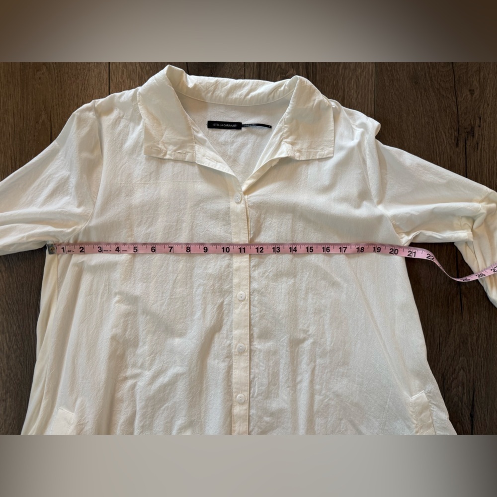 Stella Caraski Women's 3/4 Sleeve Poplin Jersey Shirt Tunic Size Small - Picture 6 of 9